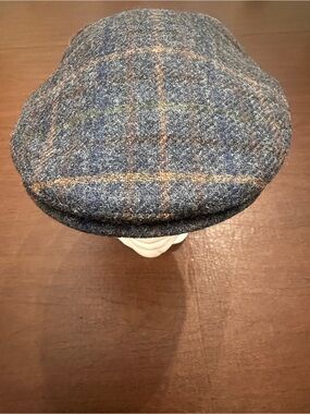 NWOT Men's Mucros Driving Cap in Herringbone Brown/Black